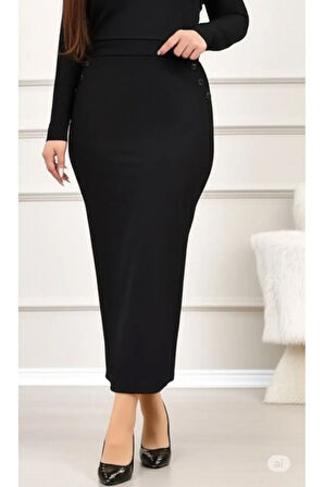 CEPLİ (DÜGME DETAYLI 93-94cm) KALEM ETEK