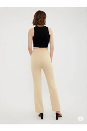 SCUBA KREP ÖNÜ ÇIMALI PALAZZO PANTOLON