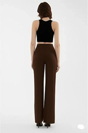 SCUBA KREP ÖNÜ ÇIMALI PALAZZO PANTOLON