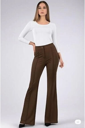 SCUBA KREP ÖNÜ ÇIMALI İSPANYOL PAÇA PANTOLON