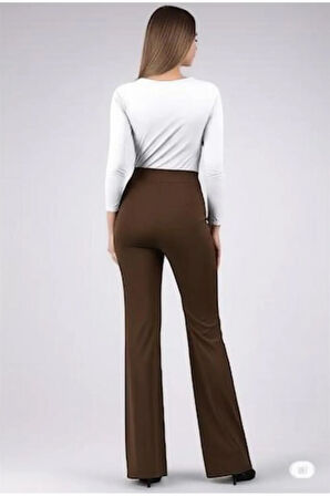 SCUBA KREP ÖNÜ ÇIMALI İSPANYOL PAÇA PANTOLON