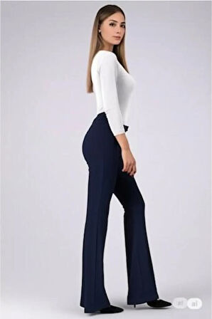 SCUBA KREP ÖNÜ ÇIMALI İSPANYOL PAÇA PANTOLON