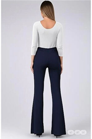 SCUBA KREP ÖNÜ ÇIMALI İSPANYOL PAÇA PANTOLON