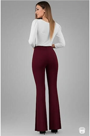 SCUBA KREP ÖNÜ ÇIMALI İSPANYOL PAÇA PANTOLON