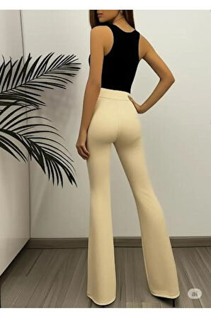 SCUBA KREP İSPANYOL PAÇA PANTOLON
