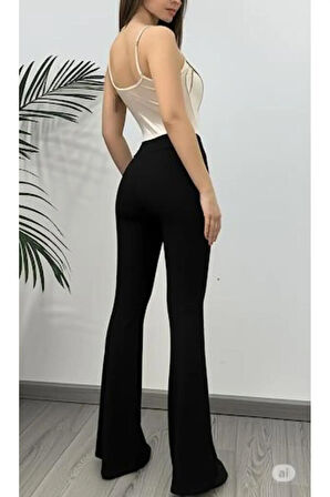 SCUBA KREP İSPANYOL PAÇA PANTOLON