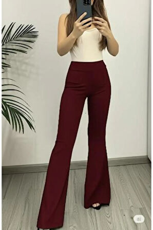 SCUBA KREP İSPANYOL PAÇA PANTOLON