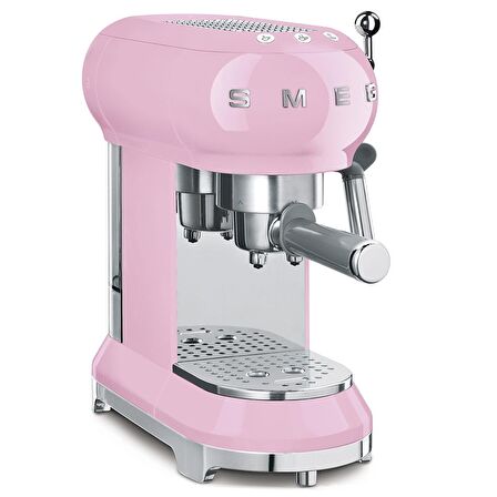 Smeg Retro 1950's Style Pembe Espresso Kahve Makinesi-ECF02PKEU