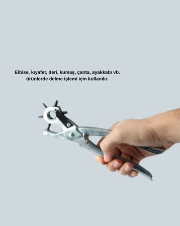 Deri Delme Pensesi 6 Uçlu Ayarlanabilir Kemer Delme Aleti Profesyonel Kullanım