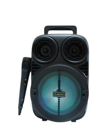 RGB Işıklı Bluetooth Karaoke Hoparlör Mikrofonlu USB TF Kart Destekli Taşınabi