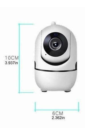 Baby Kamera Kablosuz 720P Beyaz 360 Derece Wifi Kamera Full HD 1080p