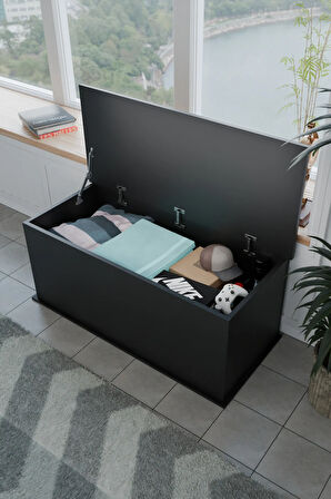 Çeyiz Sandığı Çok Amaçlı Saklama Kutusu Salon Antre Mobilyası Oyuncak Organizer Sandık 125x40 cm