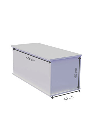Çeyiz Sandığı Çok Amaçlı Saklama Kutusu Salon Antre Mobilyası Oyuncak Organizer Sandık 125x40 cm