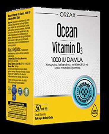 Ocean Vitamin D3 1000 IU Damla 50 Ml-