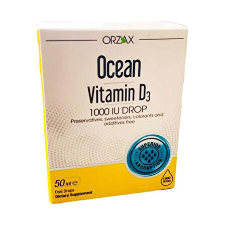 Ocean Vitamin D3 1000 IU Damla 50 Ml-