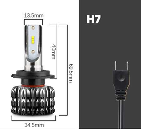 Femex Eco Power H7 Şimşek Etkili Led Xenon 36W 6.000 Lumen Fansız