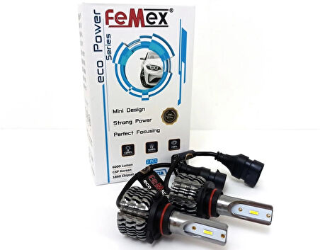 Femex Eco Power HB3 9005 Şimşek Etkili Led Xenon 36W 6.000 Lumen Fansız