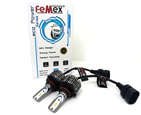 Femex Eco Power HB4 9006 Şimşek Etkili Led Xenon 36W 6.000 Lumen Fansız