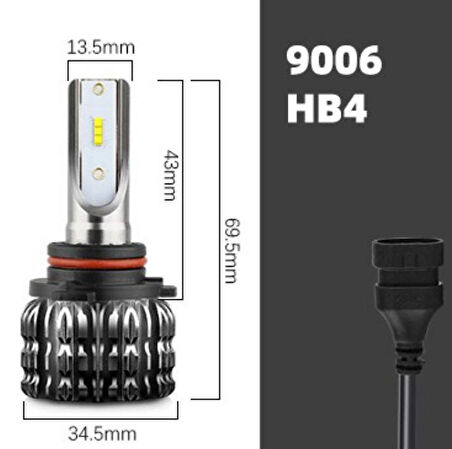 Femex Eco Power HB4 9006 Şimşek Etkili Led Xenon 36W 6.000 Lumen Fansız