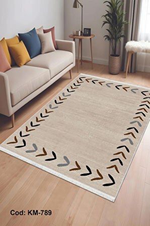 Pamuk Dokuma Taban Kaymaz Yıkanabilir Klasik Desenli  Salon Halısı Mutfak Halısı Koridor Halısı