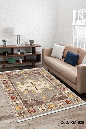 Pamuk Dokuma Taban Kaymaz Yıkanabilir Klasik Desenli  Salon Halısı Mutfak Halısı Koridor Halısı