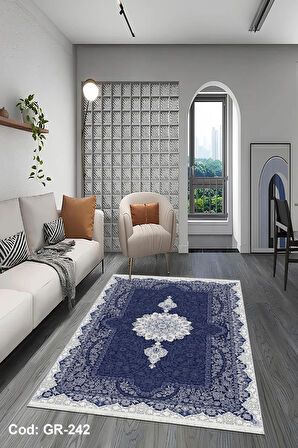 Pamuk Dokuma Taban Kaymaz Yıkanabilir Klasik Desenli  Salon Halısı Mutfak Halısı Koridor Halısı