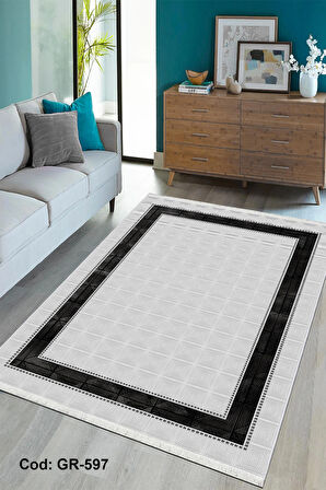 Pamuk Dokuma Taban Kaymaz Yıkanabilir Klasik Desenli  Salon Halısı Mutfak Halısı Koridor Halısı