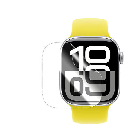 Apple Watch 10.Nesil 42mm Akıllı Saat ile Uyumlu Hidrojel Nano Film Ekran Koruyucu (2 Adet)