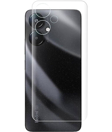 Redmi 13C ile Uyumlu Arka Kırılmaz MAT Esnek Nano Koruyucu