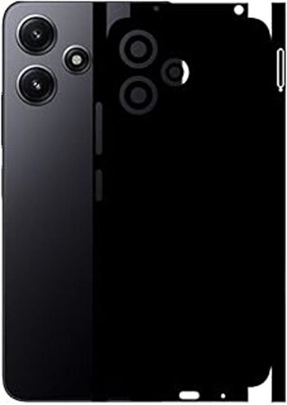 Redmi 12 ile Uyumlu Mat Siyah Arka Kaplama