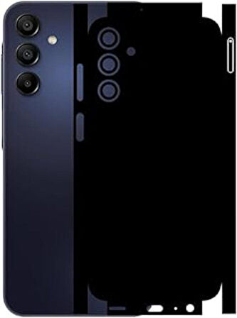 Samsung Galaxy A15 ile Uyumlu Mat Siyah Arka Kaplama