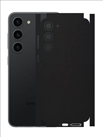Samsung Galaxy S23 Plus ile Uyumlu Mat Siyah Arka Kaplama