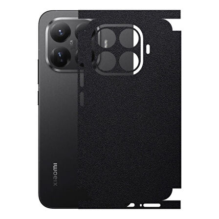 Xiaomi 15T Pro ile Uyumlu 360 Arka Kaplama  Deri Desenli Siyah