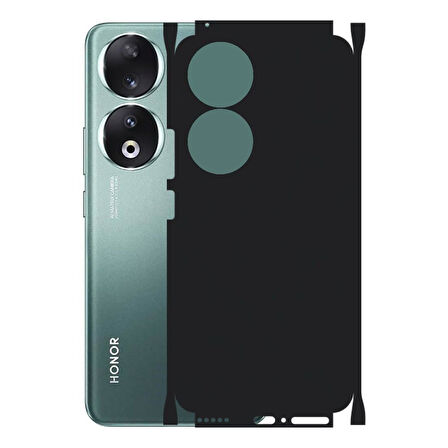 Honor 90 ile Uyumlu 360 Arka Kaplama  Mat Siyah