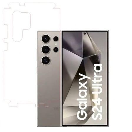 Samsung S24 Ultra ile Uyumlu ŞEFFAF Arka Kaplama 360