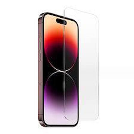 Iphone 15 Pro ile Uyumlu Şeffaf Esnek Nano Cam Ekran Koruyucu(Çentiksiz Model)