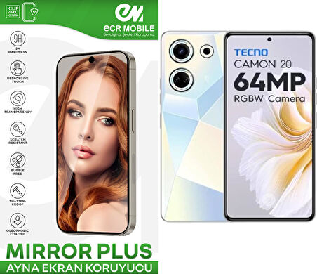 Tecno Camon 20 Esnek Ayna(Mirror) 9H Nano Ekran Koruyucu