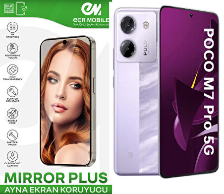 Poco M7 Pro ile Uyumlu Esnek Ayna(Mirror) 9H Nano Ekran Koruyucu