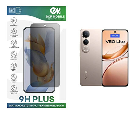 Nubia V50 Vita ile Uyumlu HAYALET(Privacy) 9H Esnek Nano Kırılmayan Ekran Koruyucu