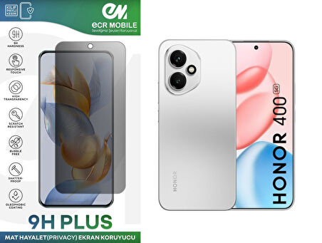 Honor 400 Ekran Koruyucu Tam Uyumlu 9H Esnek Nano Kırılmayan MAT HAYALET(Privacy)