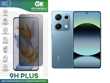 Redmi Note 14S ile Uyumlu Ekran Koruyucu 9H Esnek Nano Kırılmayan MAT HAYALET(Privacy)