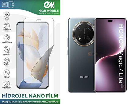 Honor Magic 7 Lite ile Uyumlu Hidrojel Nano Ekran Koruyucu Film MAT(Tempered Cam Değildir!)