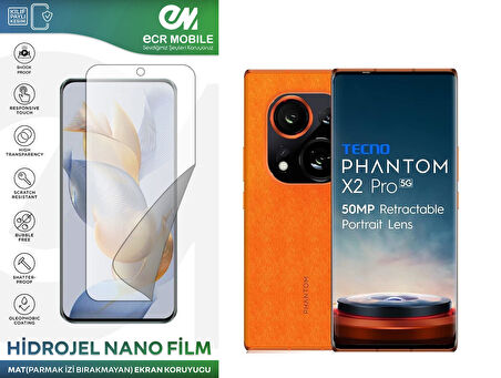 Tecno Phantom X2 Pro ile Uyumlu Hidrojel Nano Ekran Koruyucu Film MAT(Tempered Cam Değildir!)