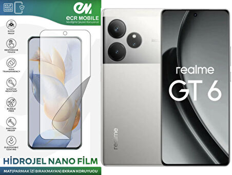 Realme GT6 ile Uyumlu Hidrojel Nano Ekran Koruyucu Film MAT(Tempered Cam Değildir!)