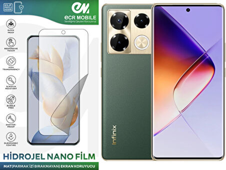 Infinix Note 40 Pro ile Uyumlu Hidrojel Nano Ekran Koruyucu Film MAT(Tempered Cam Değildir!)