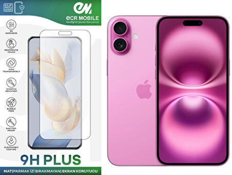 Iphone 16 Ekran Koruyucu MAT(Parmak İzi Bırakmayan) Uyumlu Esnek Nano Kırılmayan