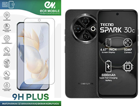 Tecno Spark 30C Ekran Koruyucu MAT Parmak İzi Bırakmayan Uyumlu Esnek Nano Kırılmayan