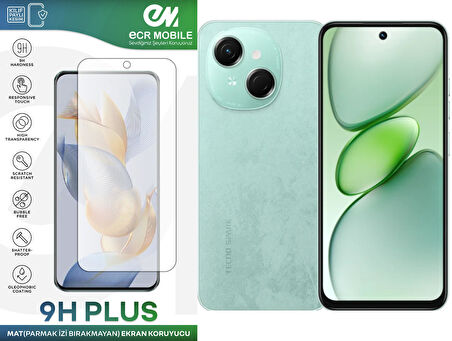 Tecno Spark GO 1  Ekran Koruyucu MAT Parmak İzi Bırakmayan Uyumlu 9H Esnek Nano Kırılmayan