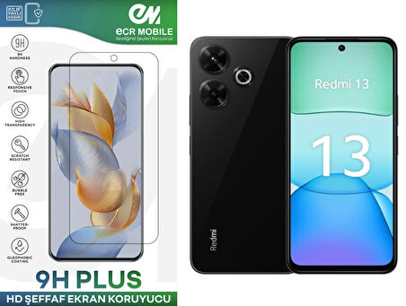 Redmi 13 Ekran Koruyucu 9H Esnek Nano Cam Tam Uyumlu Şeffaf
