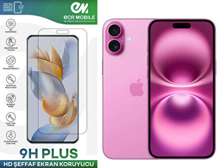 Iphone 16 Ekran Koruyucu 9H Esnek Nano Cam Tam Uyumlu Şeffaf